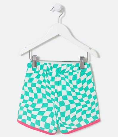 Short Runner Estampado Cuadriculado - Talle 5 a 14 años 2