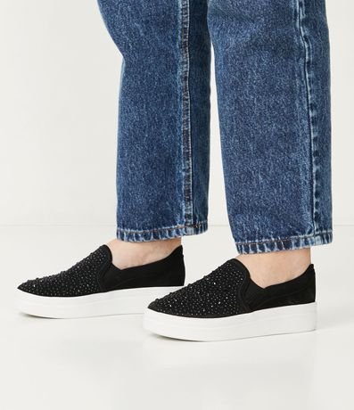 Championes Slip On con Aplicación de Abalorios Variados 5