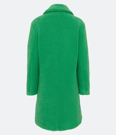 Campera Alargada en Sherpa con Bolsillos y Cierre Cruzado con Botones 4