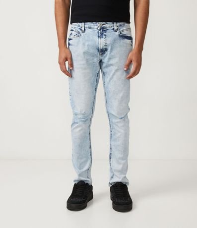 Pantalón Jeans Skinny con Efecto Jaspeado 2