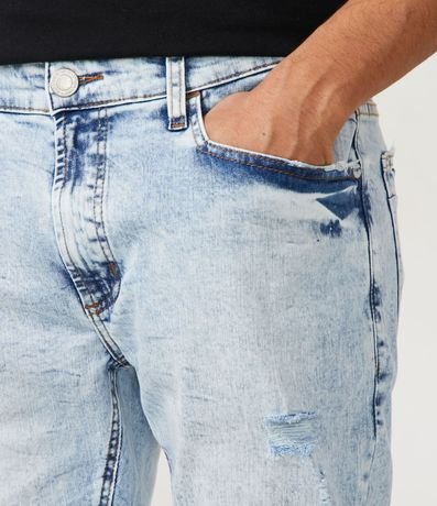 Pantalón Jeans Skinny con Efecto Jaspeado 4