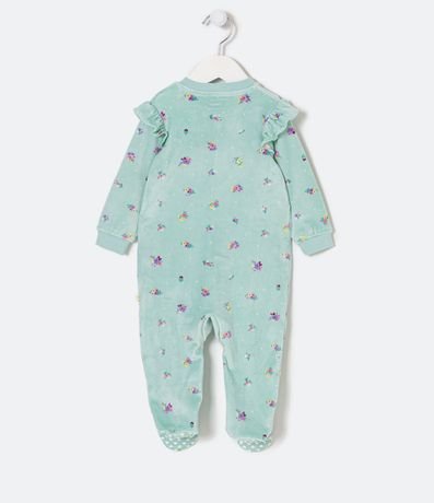 Mono Infantil en Plush con Volado y Estampado de Florzitas - Talle RN a 24 meses 2