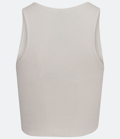 Blusa Cropped sin Mangas en Algodón Acanalado 6