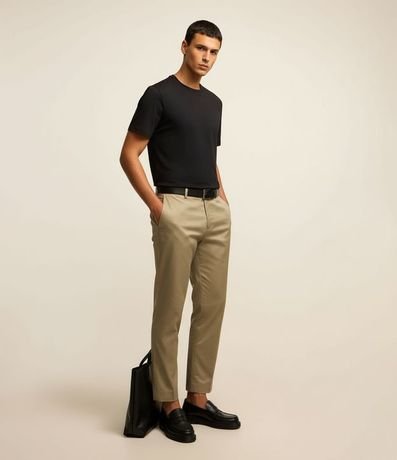 Remera Comfort en Algodón Pima con Manga Corta