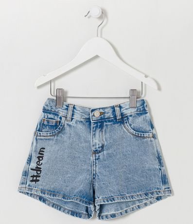 Short Infantil Jeans con Estampado en los Bolsillos - Talle 5 a 14 años 1