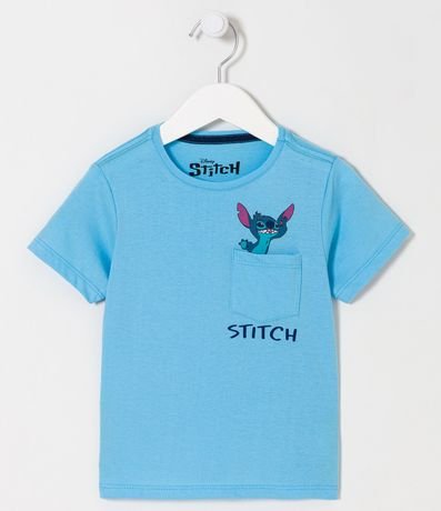 Remera Infantil Estampado Stitch con Pequeño Bolsillo - Talle 1 a 5 años 1