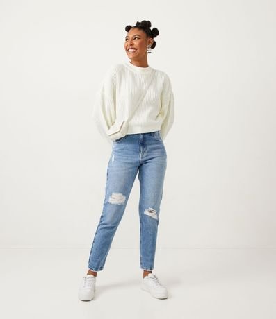 Buzo Suéter de Punto Texturizado con Puño Ajustado 2