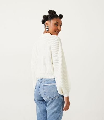 Buzo Suéter de Punto Texturizado con Puño Ajustado 3