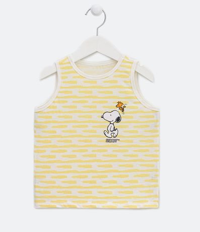 Musculosa Infantil Rayada con Estampado Snoopy - Talle 1 a 5 años 1