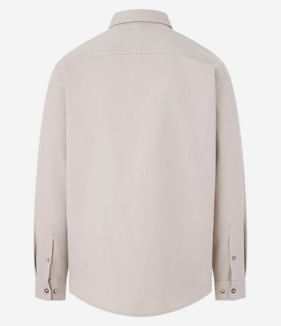 Camisa Regular en Algodón con Bolsillos y Manga Larga 7