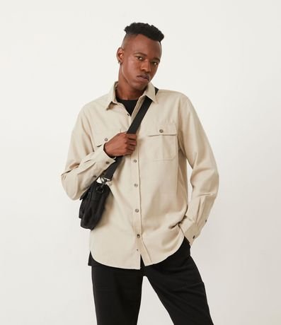 Camisa Regular en Algodón con Bolsillos y Manga Larga 2
