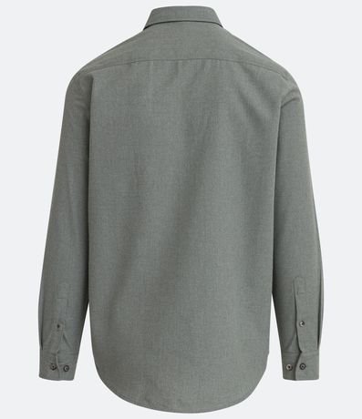 Camisa Regular en Algodón con Bolsillos y Manga Larga 7