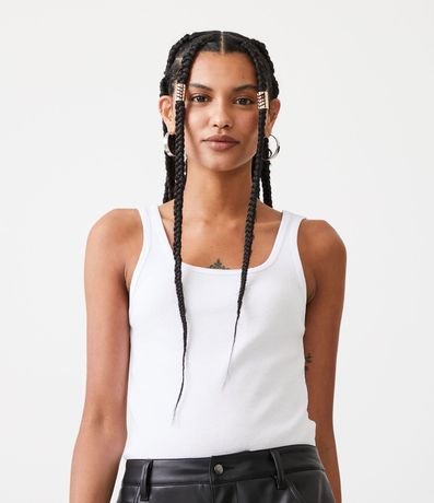 Blusa Musculosa en Algodón con Escote U