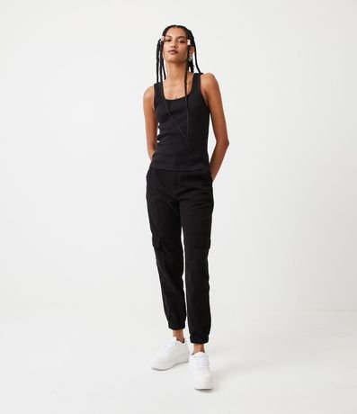 Blusa Musculosa en Algodón con Escote U 2