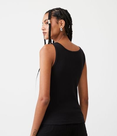 Blusa Musculosa en Algodón con Escote U 3