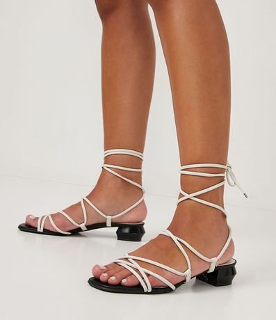 Sandália de Tiras con Lazo y Tacón Geométrico 5