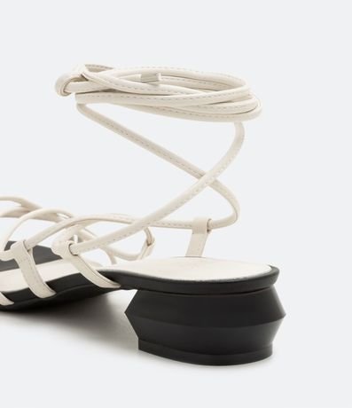 Sandália de Tiras con Lazo y Tacón Geométrico 3