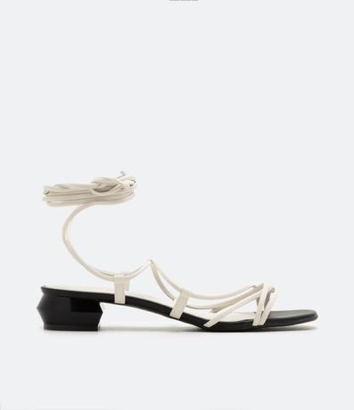 Sandália de Tiras con Lazo y Tacón Geométrico 4