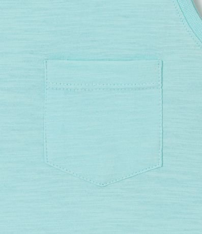 Musculosa Infantil con Pequeño Bolsillo Frontal y Etiqueta Aplicada - Talle 5 a 14 años 3