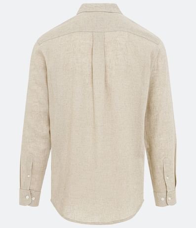 Camisa Comfort Básica en Lino Texturizado con Manga Larga 7
