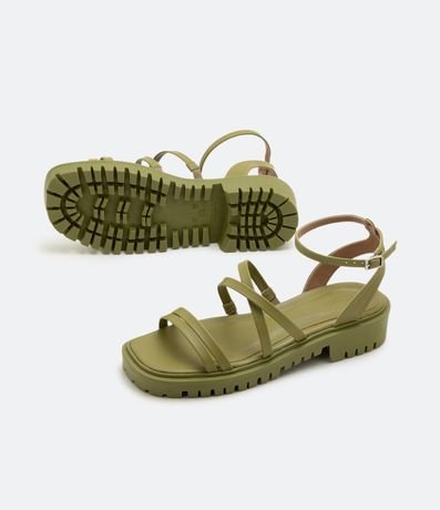 Sandalia Plana de Tiras con Suela Track 6