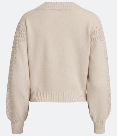 Campera en Punto Diferenciados en el Busto y Manga 6