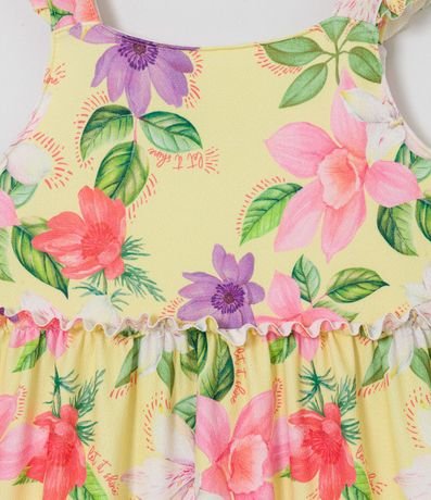 Vestido Largo Infantil Estampado Floral - Talle 5 a 14 años 3