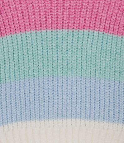 Suéter Cropped de Punto con Rayas de Colores - Talle 1 a 5 años 3