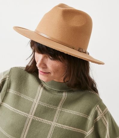 Sombrero de Fieltro con Cinta Decorativa