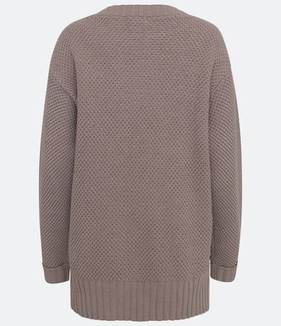 Suéter Largo de Punto Texturizado 7