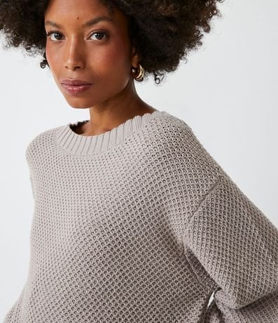 Suéter Largo de Punto Texturizado 4