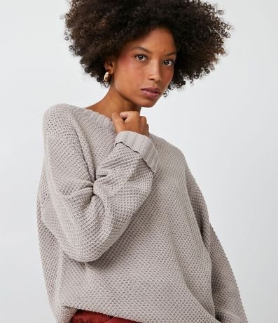 Suéter Largo de Punto Texturizado 5