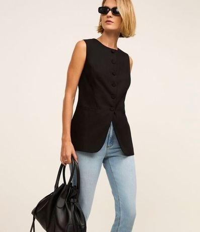 Pantalón Recto Jeans con Bolsillos 2