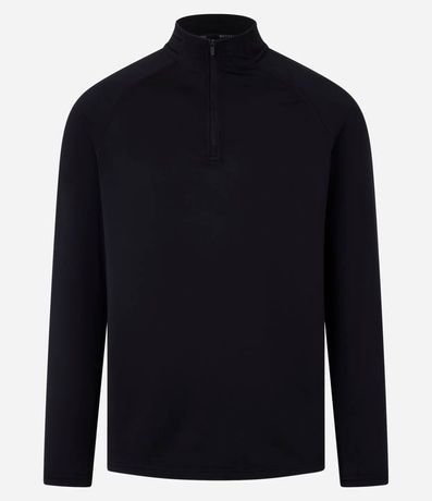 Remera Deportiva Térmica con Cremallera en el Cuello y Recortes 6