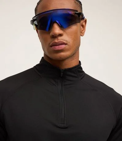 Remera Deportiva Térmica con Cremallera en el Cuello y Recortes 4