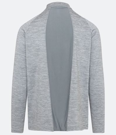 Remera Deportiva Térmica con Cremallera en el Cuello y Recortes 9