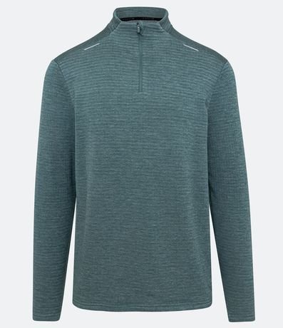 Remera Térmica Deportiva Acanalada y Cuello con Cierre 7