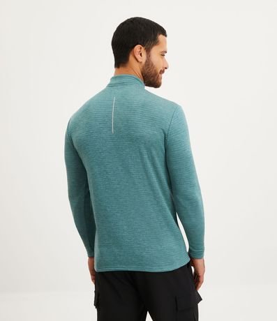 Remera Térmica Deportiva Acanalada y Cuello con Cierre 3