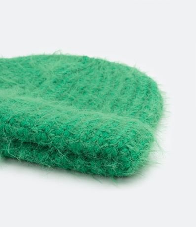 Gorro en Punto con Borde Doblado y Textura Peluda 2