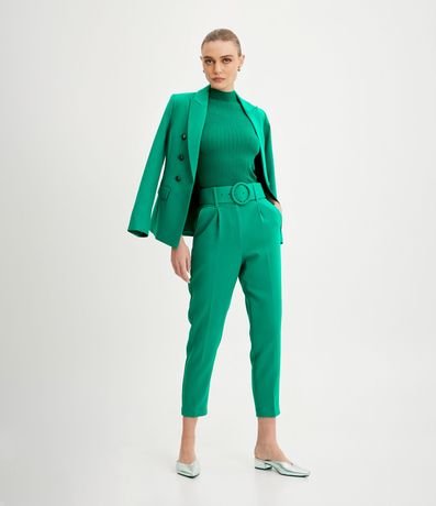 Pantalón Carrot con Cinturón Estructurado 1