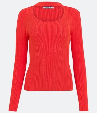 Blusa de Punto con Cuello Choker 5