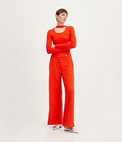 Blusa de Punto con Cuello Choker 2