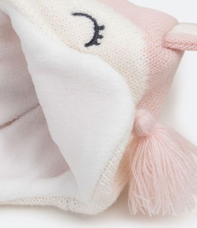 Kit Gorro y Fuante Infantil con Orejitas y Forro en Polar - Talle 0 a 18 meses 3