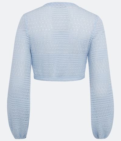 Blusa Cropped Texturizada con Manga Larga y Fruncido en el Busto 6