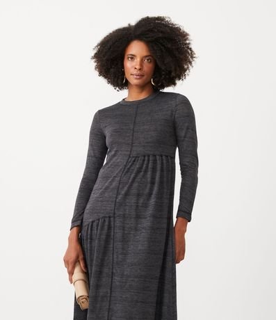 Vestido Largo con Recortes y Manga Corta 3