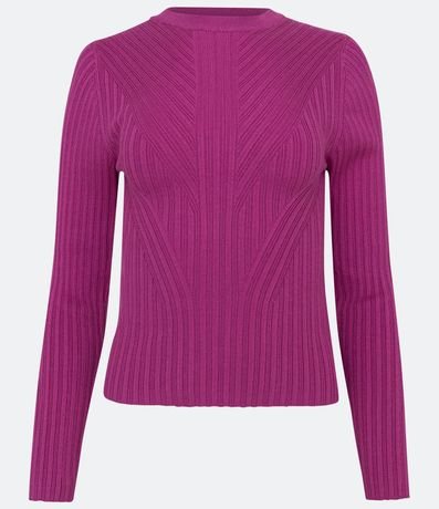 Blusa de Punto con Cuello V y Texturizada 5