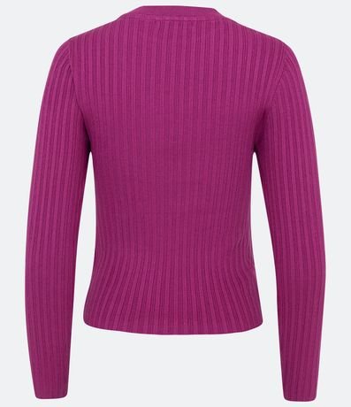 Blusa de Punto con Cuello V y Texturizada 6