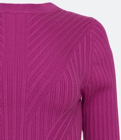 Blusa de Punto con Cuello V y Texturizada 7