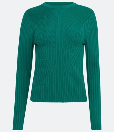 Blusa de Punto con Cuello V y Texturizada 5