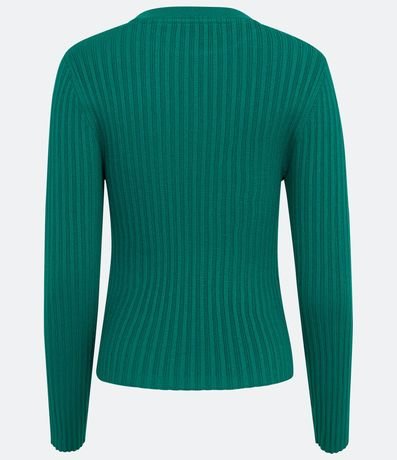 Blusa de Punto con Cuello V y Texturizada 6